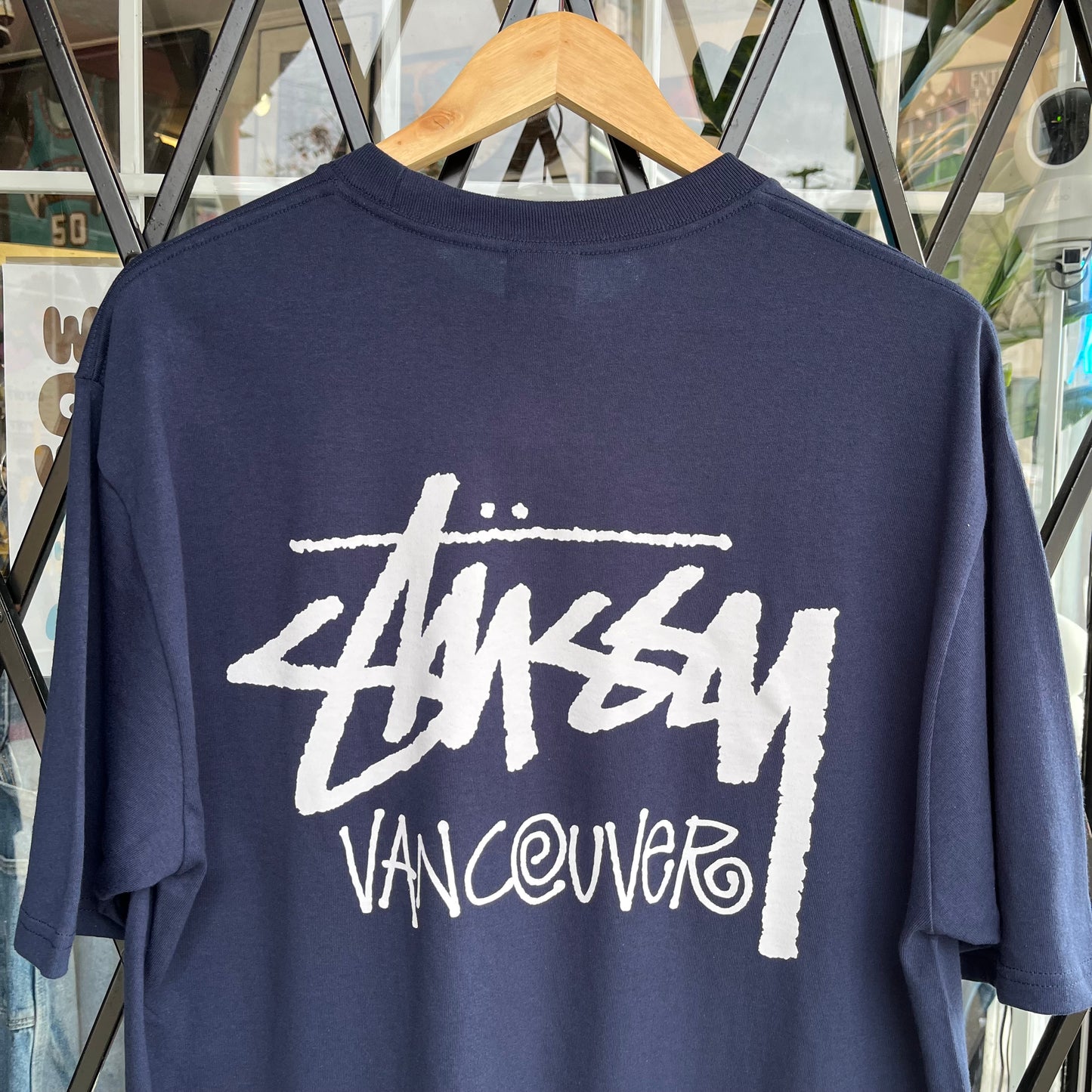 Stussy Stock Vancouver Tee Navy - Size L