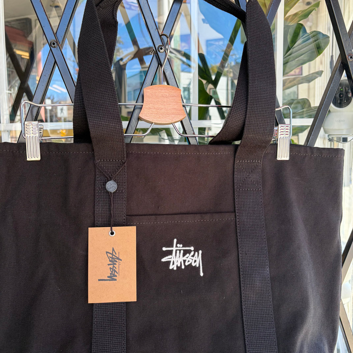 Stussy Canvas Market Tote Bag Black