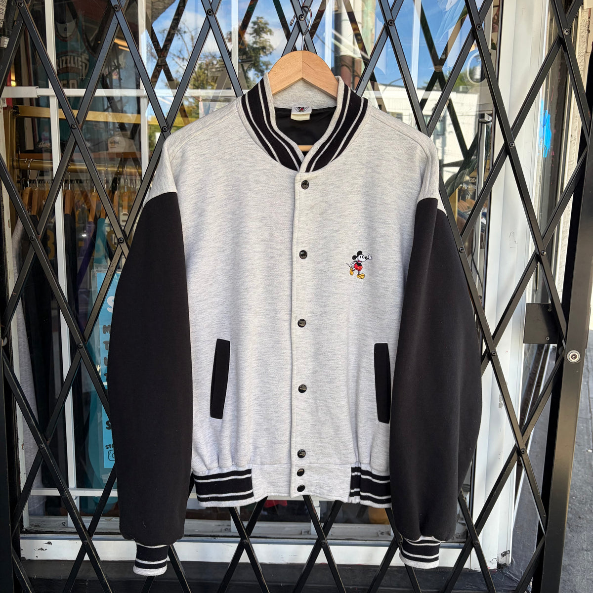 Vintage Disney Mickey Mouse Varsity Jacket - Size L