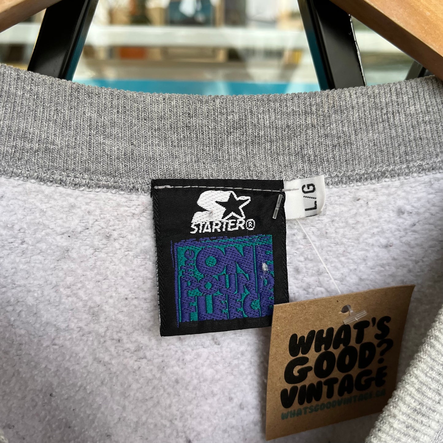 1998 Starter Green Bay Packers One Pound Fleece Crewneck - Size L