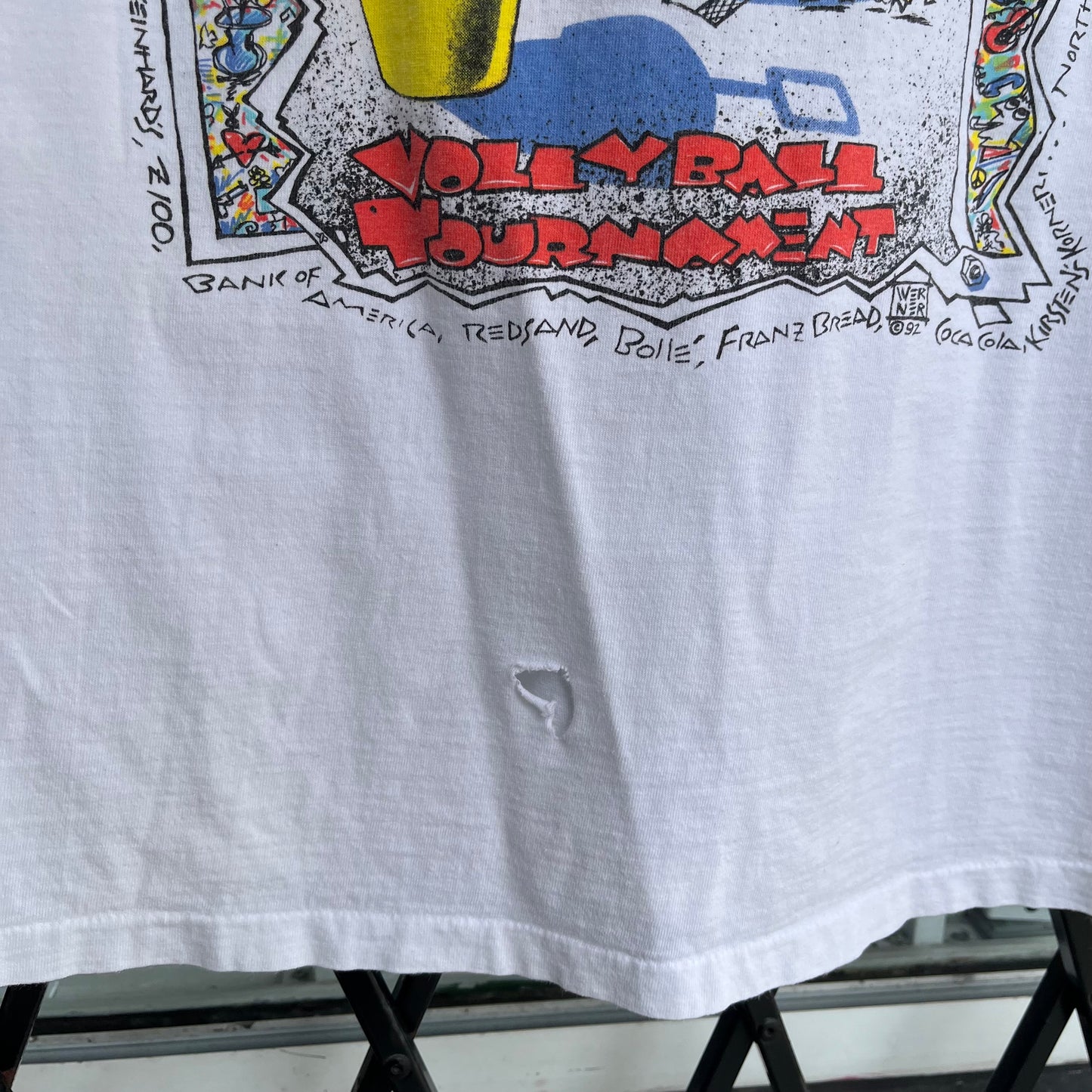 1992 Beach Volleyball Tournament Tee - Size L
