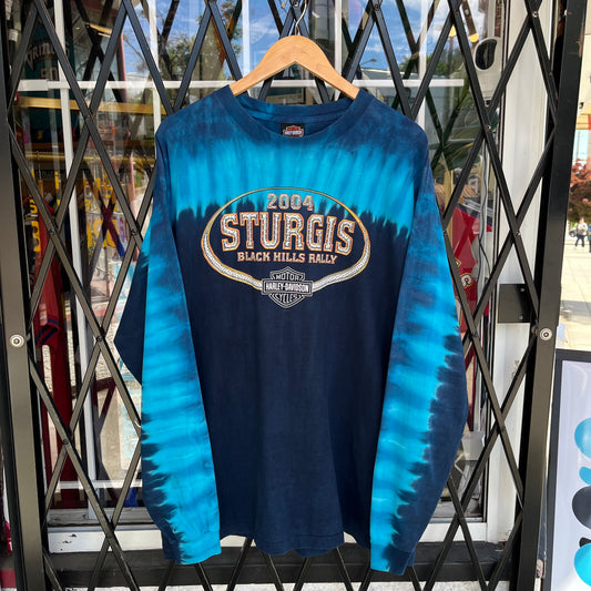 2004 Harley Davidson Sturgis Black Hills Tie Dye Long Sleeve - Size XL