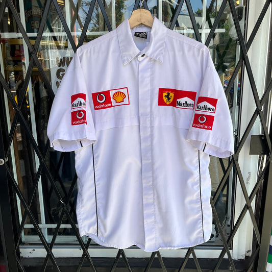 Vintage Ferrari Racing Button Up Shirt - Size L