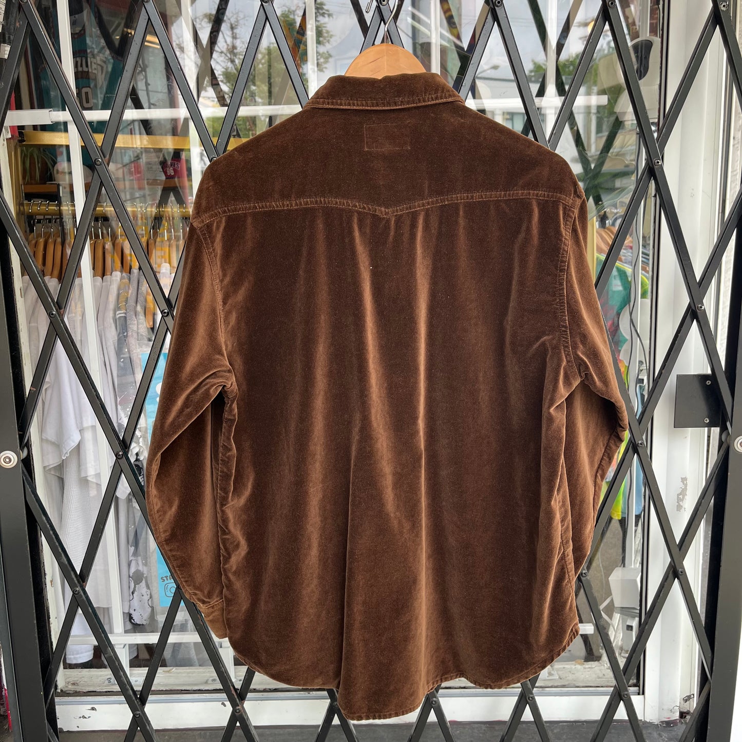 Vintage Velour Zip Up Shirt - Size M