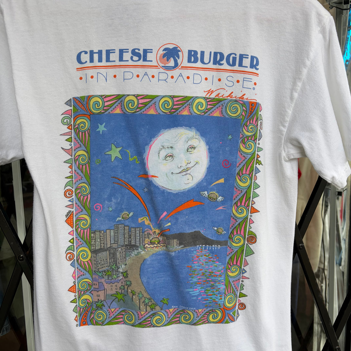 Vintage Cheese Burger Paradise Tee - Size S