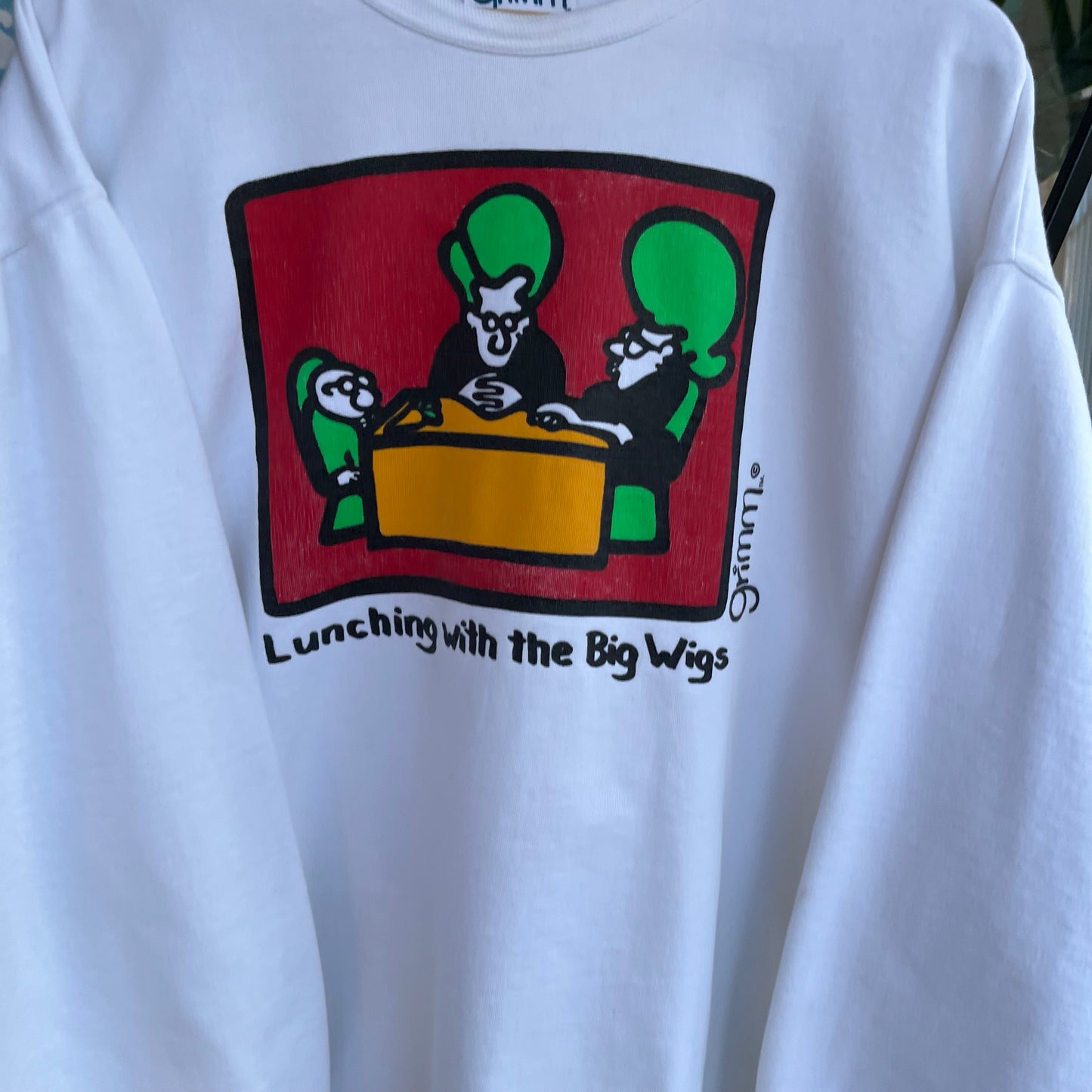 Vintage Grimm Big Wig Parody Oversized Crewneck - Size XL