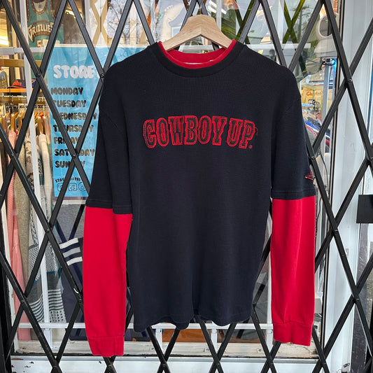 Y2K Cowboy Up Thermal Long Sleeve - Size M