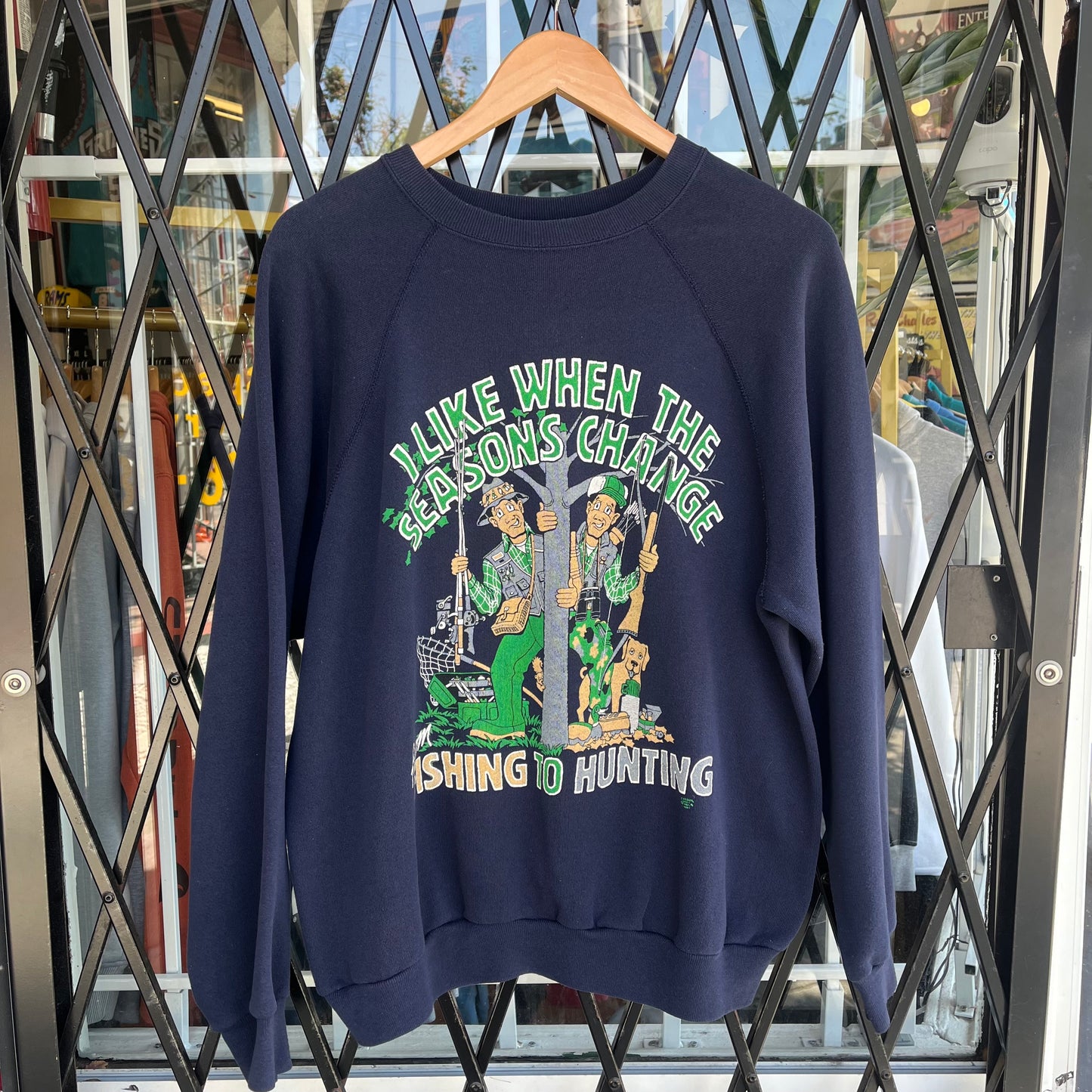 Vintage 80s Fishing/Hunting Crewneck - Size XL