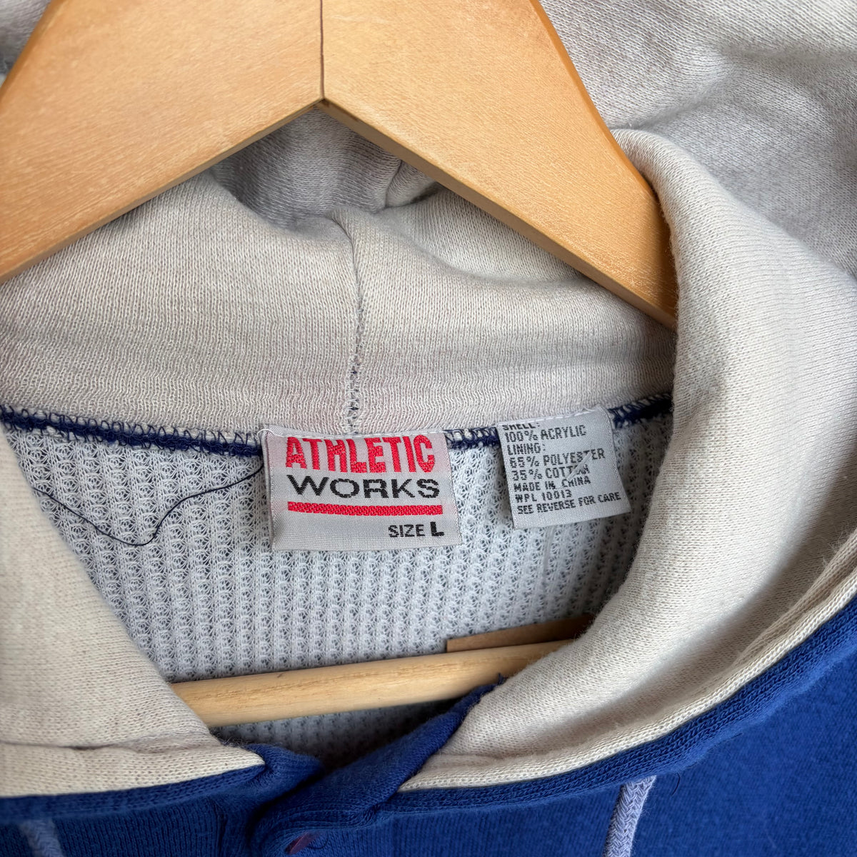 Vintage Waffle Lined Hoodie - Size L