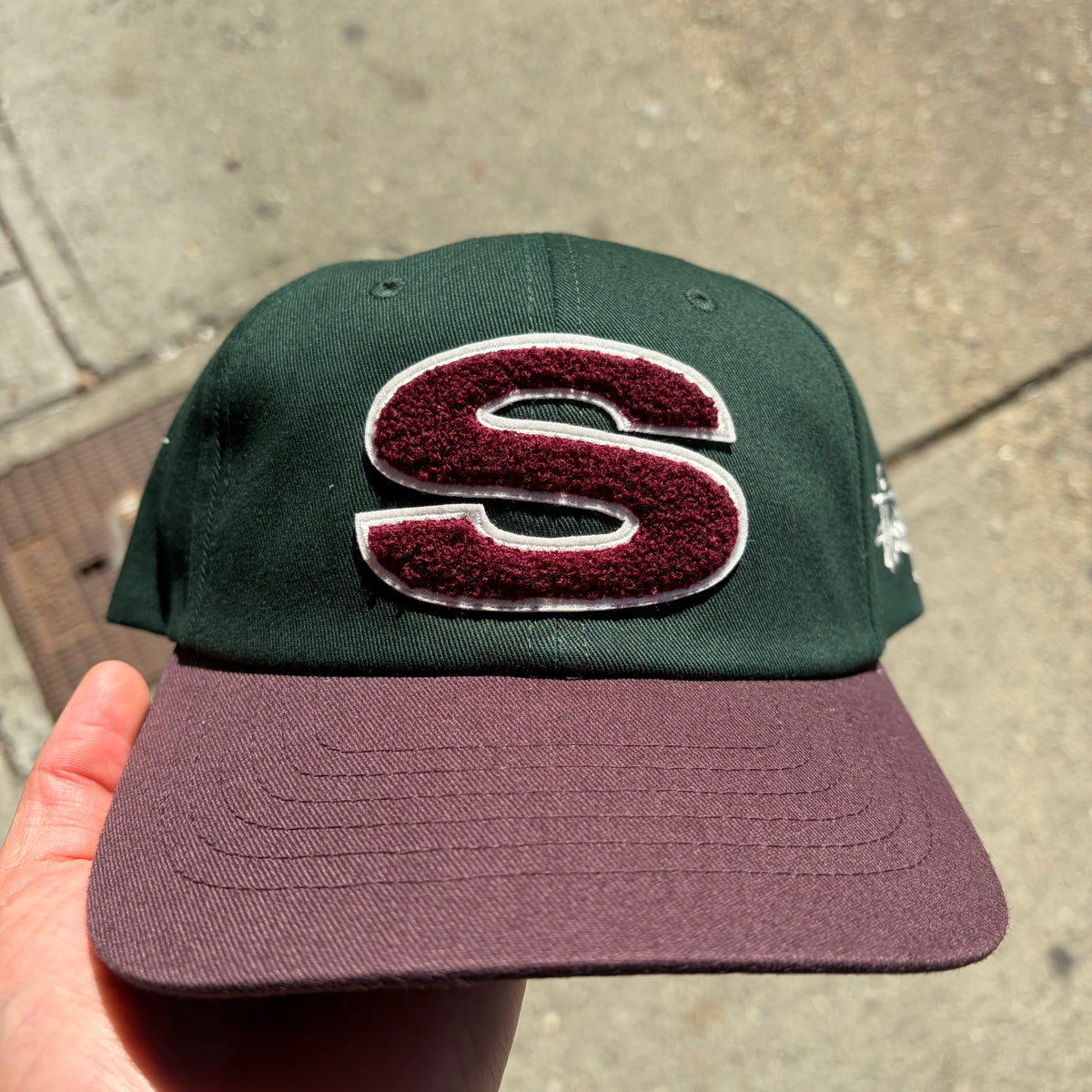 Stussy Chenille S Low Pro Cap Spruce
