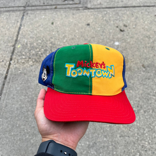 Vintage Disneyland Toon Town Colour Block Snapback
