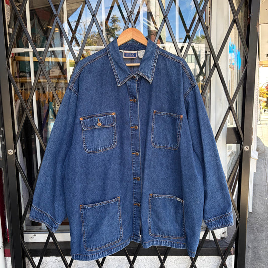 Vintage Bill Blass Denim Chore Jacket - Size Women’s 3XL