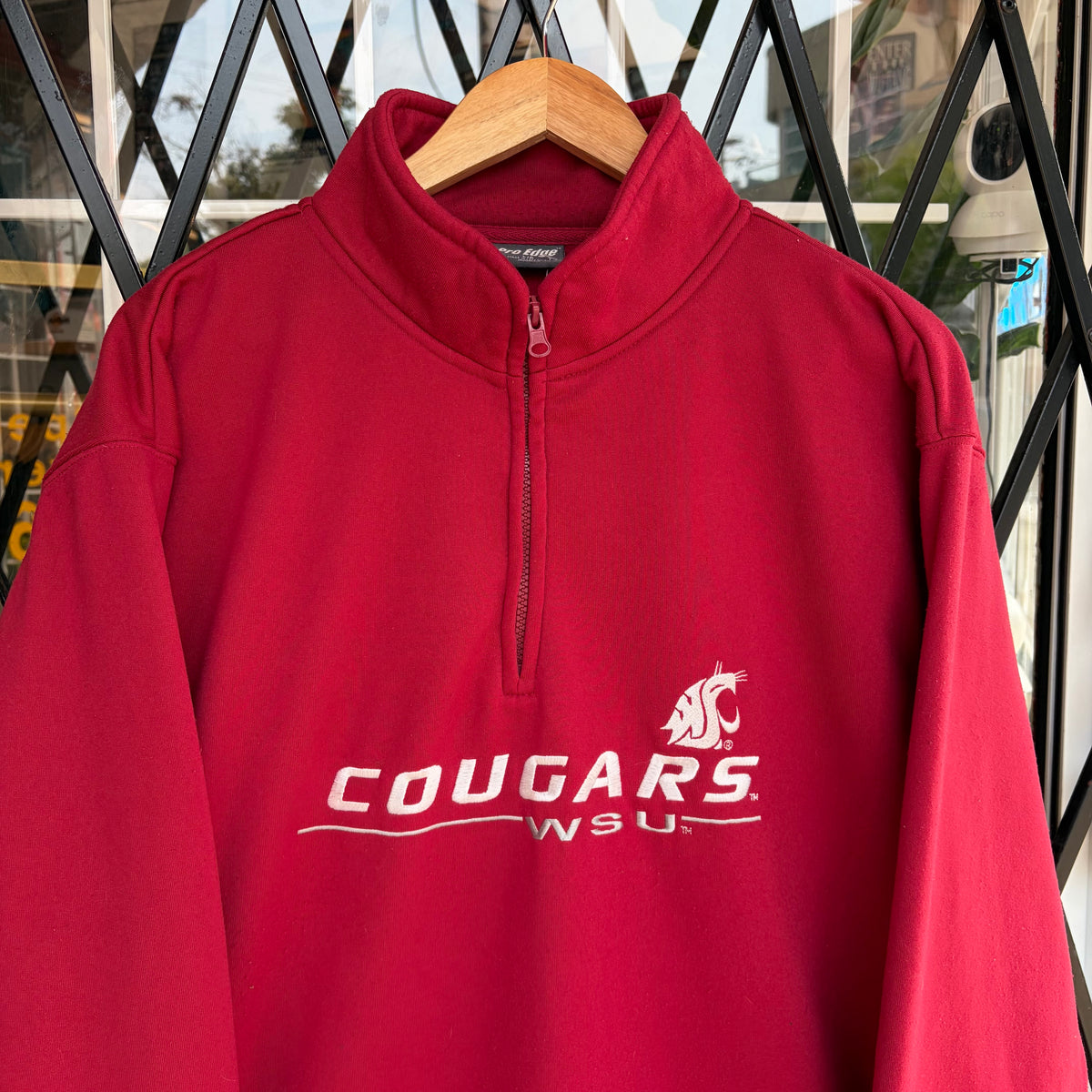 Washington State Cougars Quarter Zip Sweater - Size L