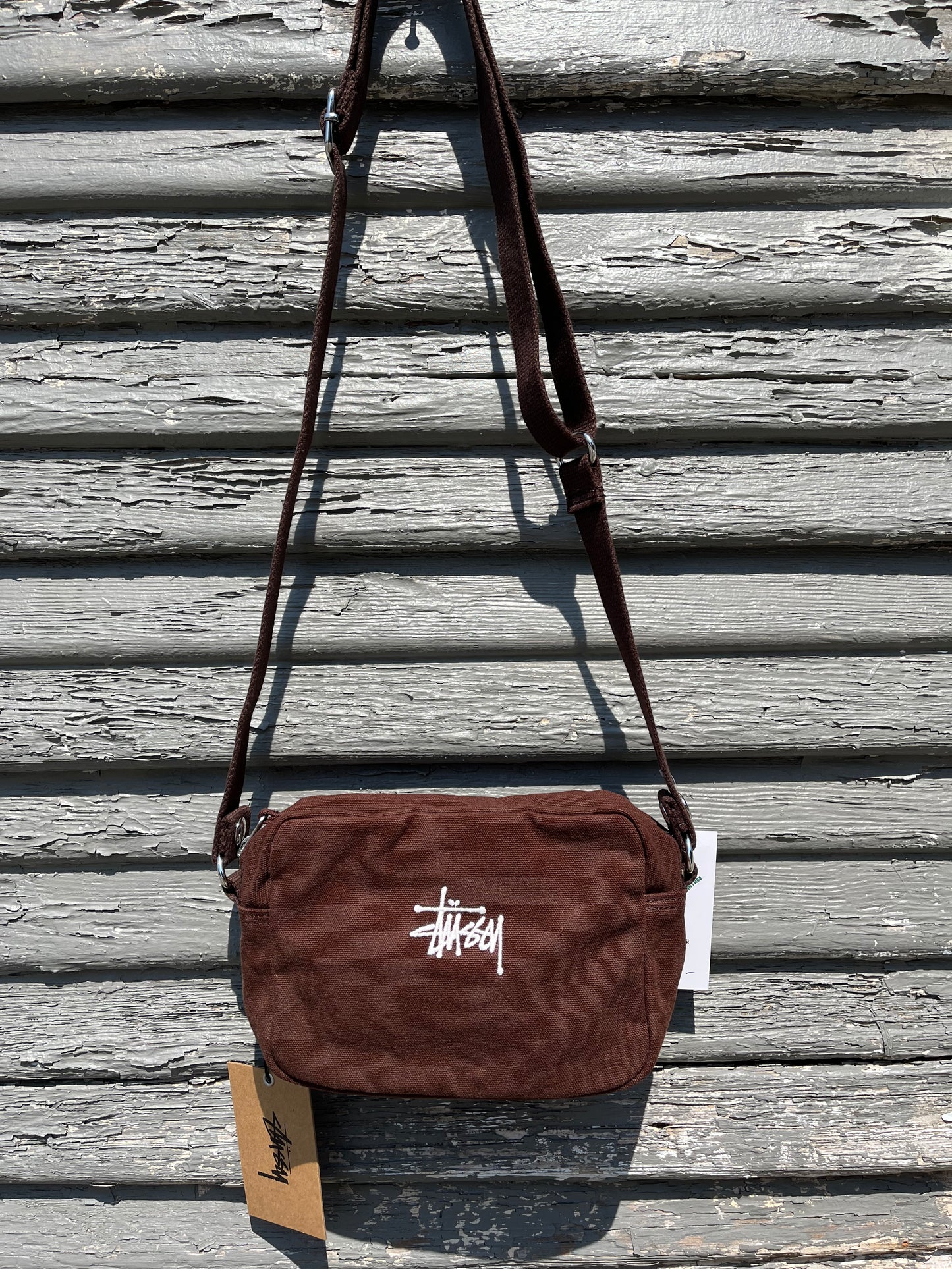 Stussy Canvas Pouch Bag - Brown