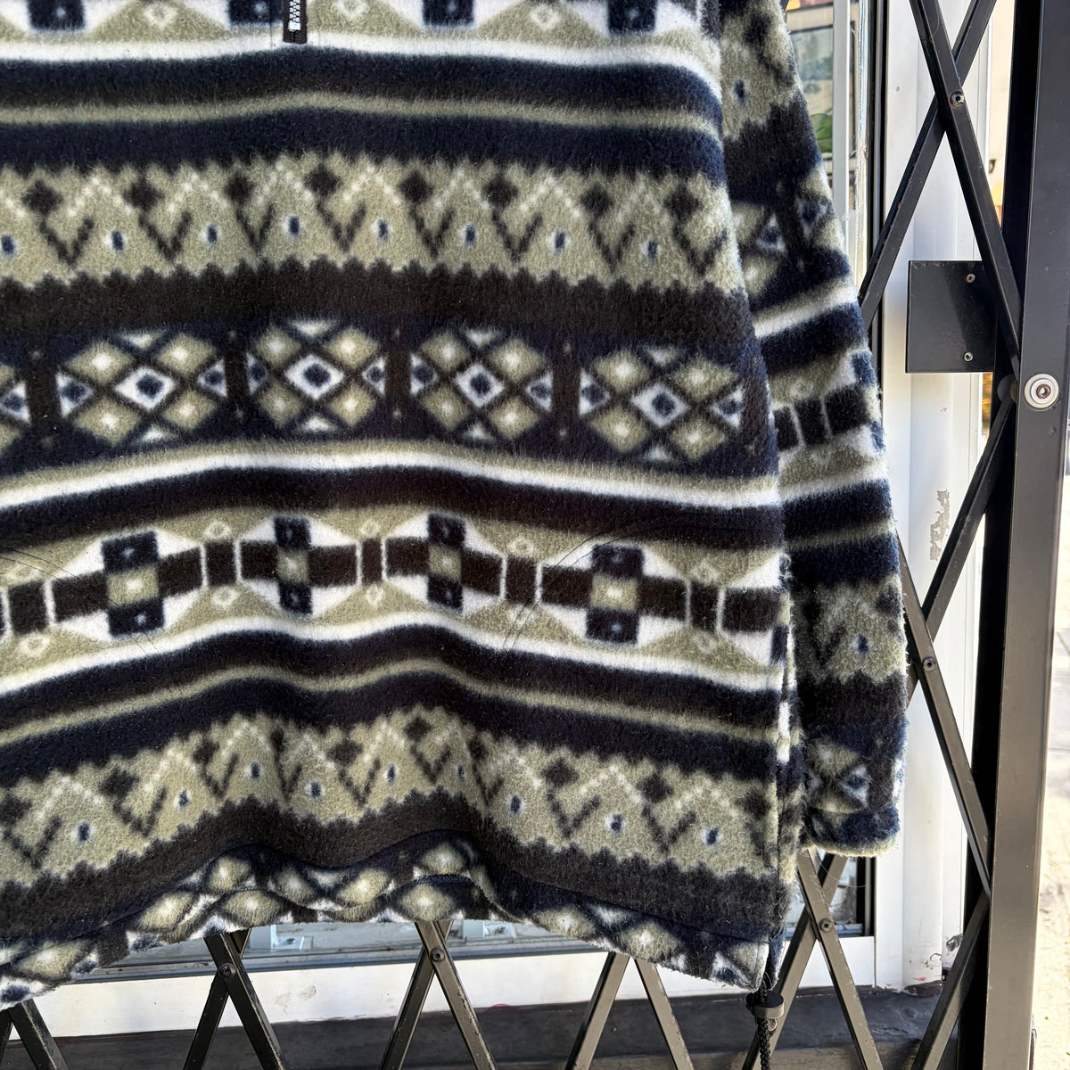 Vintage Quarter Zip Fleece Oversized Sweater - Size M