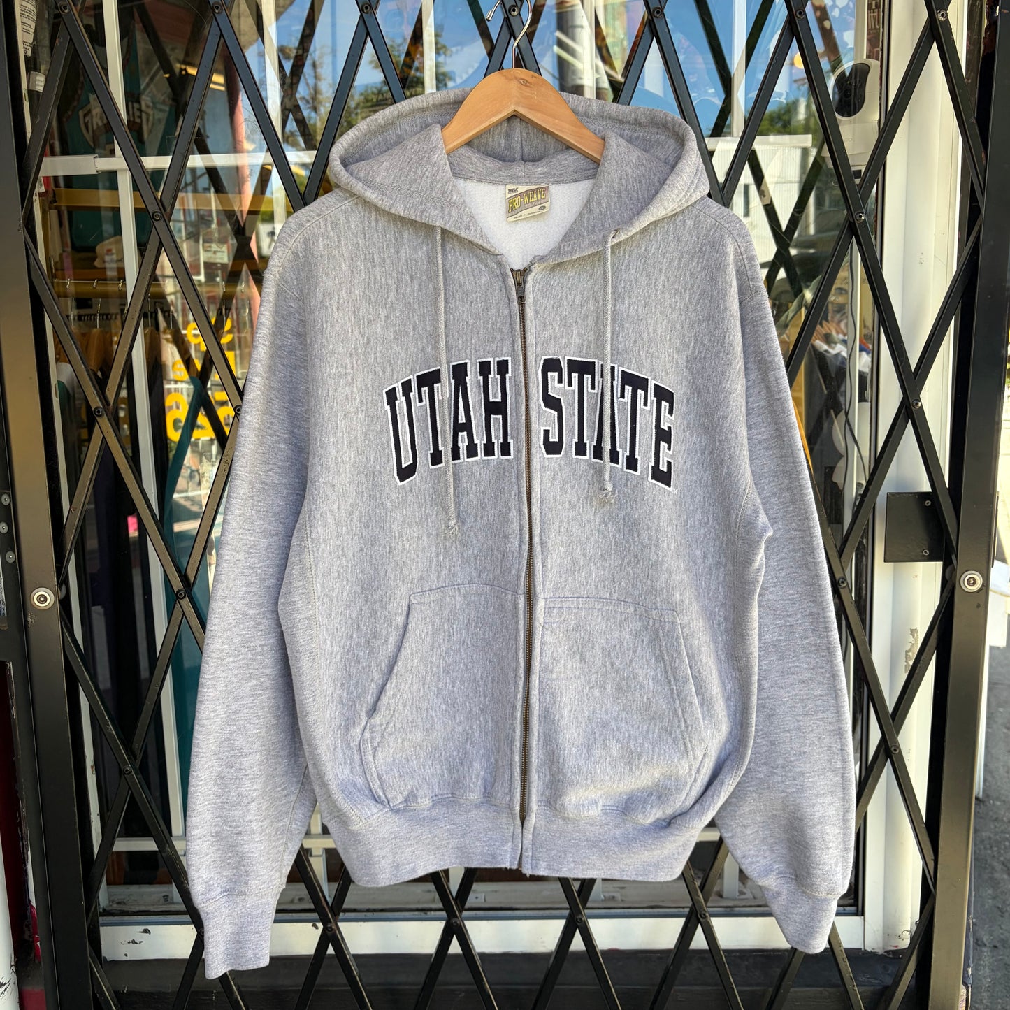 Vintage Utah State Pro Weave Zip Up Hoodie - Size S
