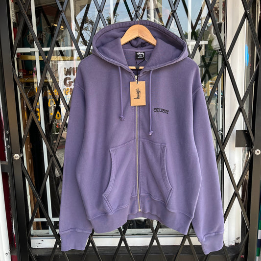 Stussy Jumbo Zip Hoodie Grape - Size L