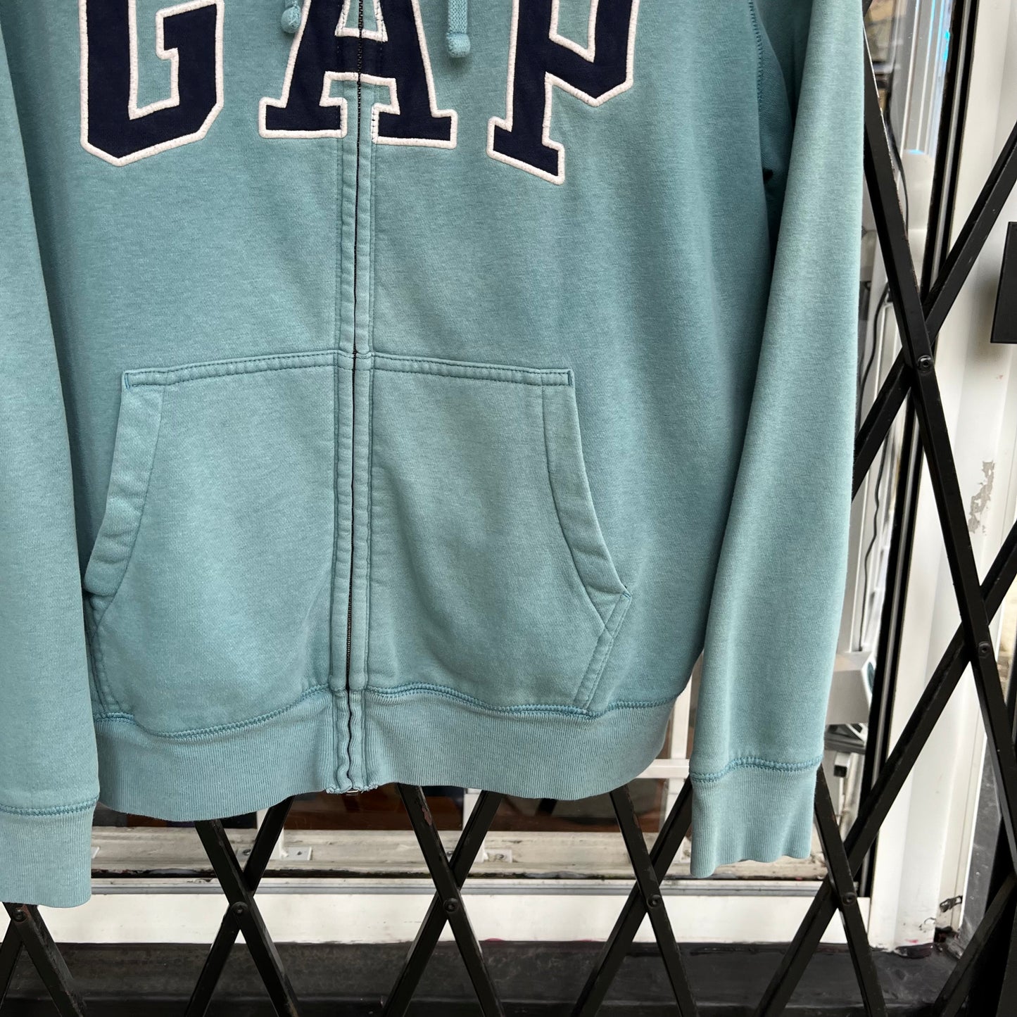 Gap Spell Out Zip Up Hoodie - Size M