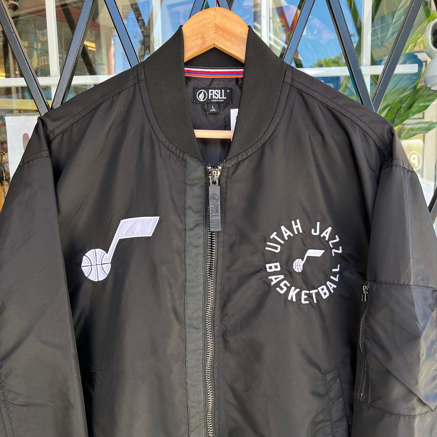 Utah Jazz Flight Bomber Jacket - Size L