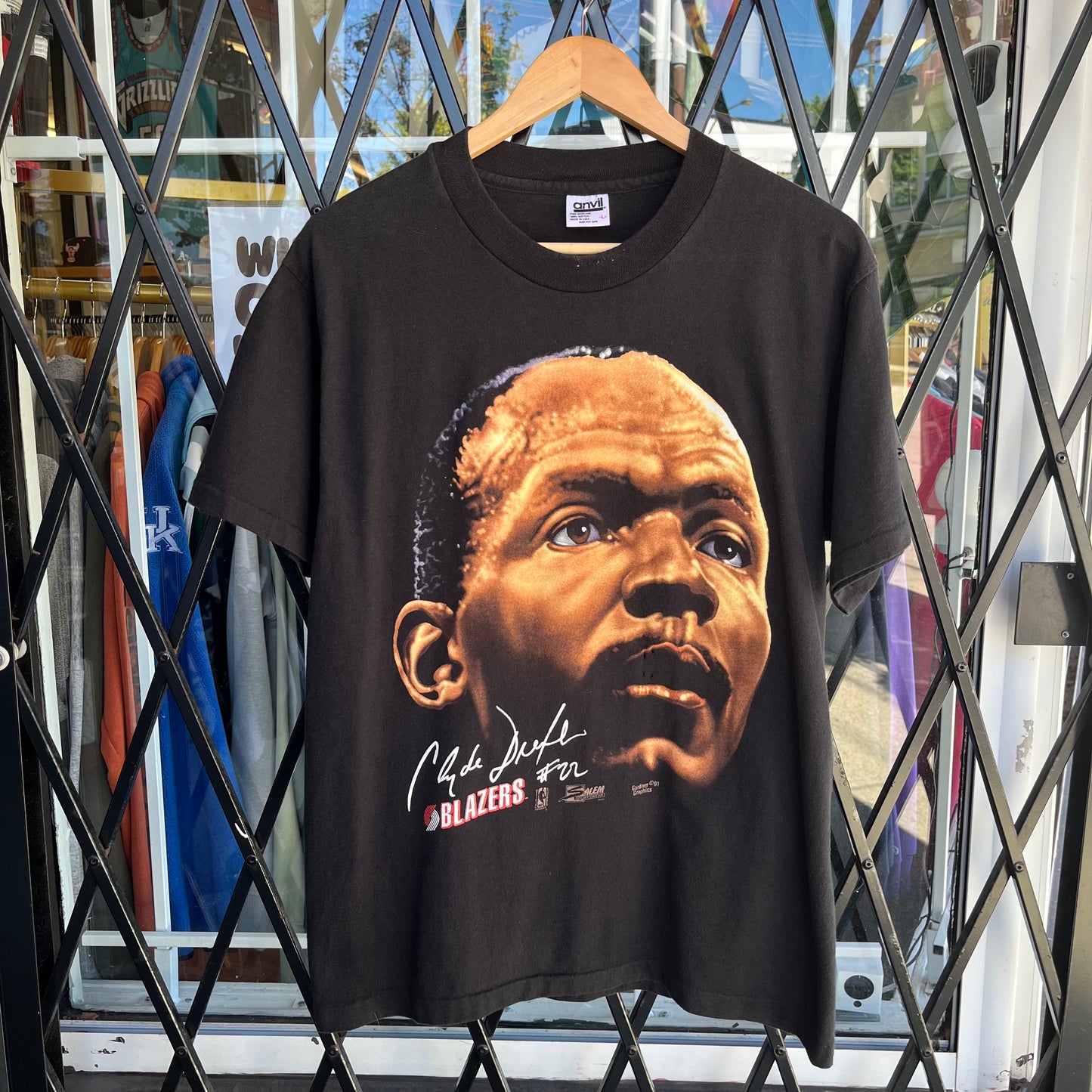 1991 Salem Big Head Clyde Drexler Tee - Size L