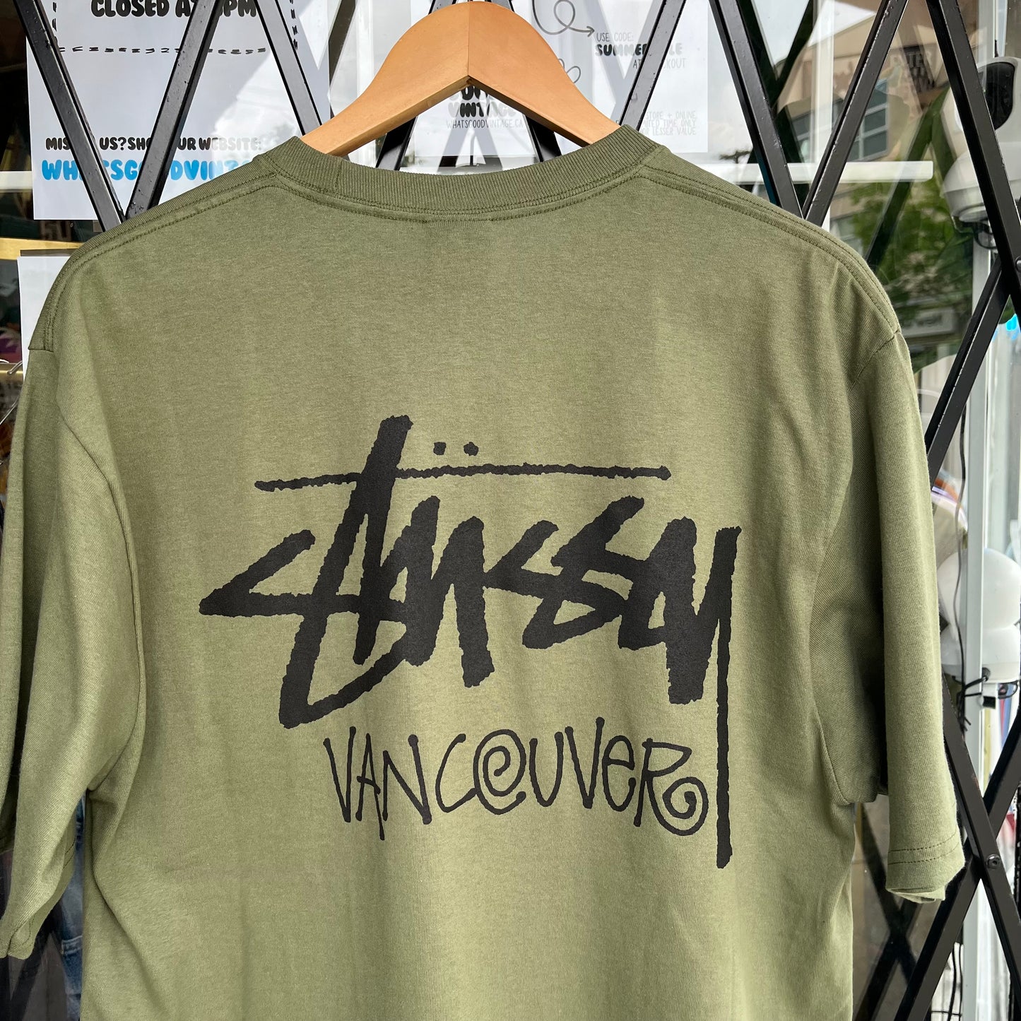 Stussy Vancouver Stock Tee Olive - Size L