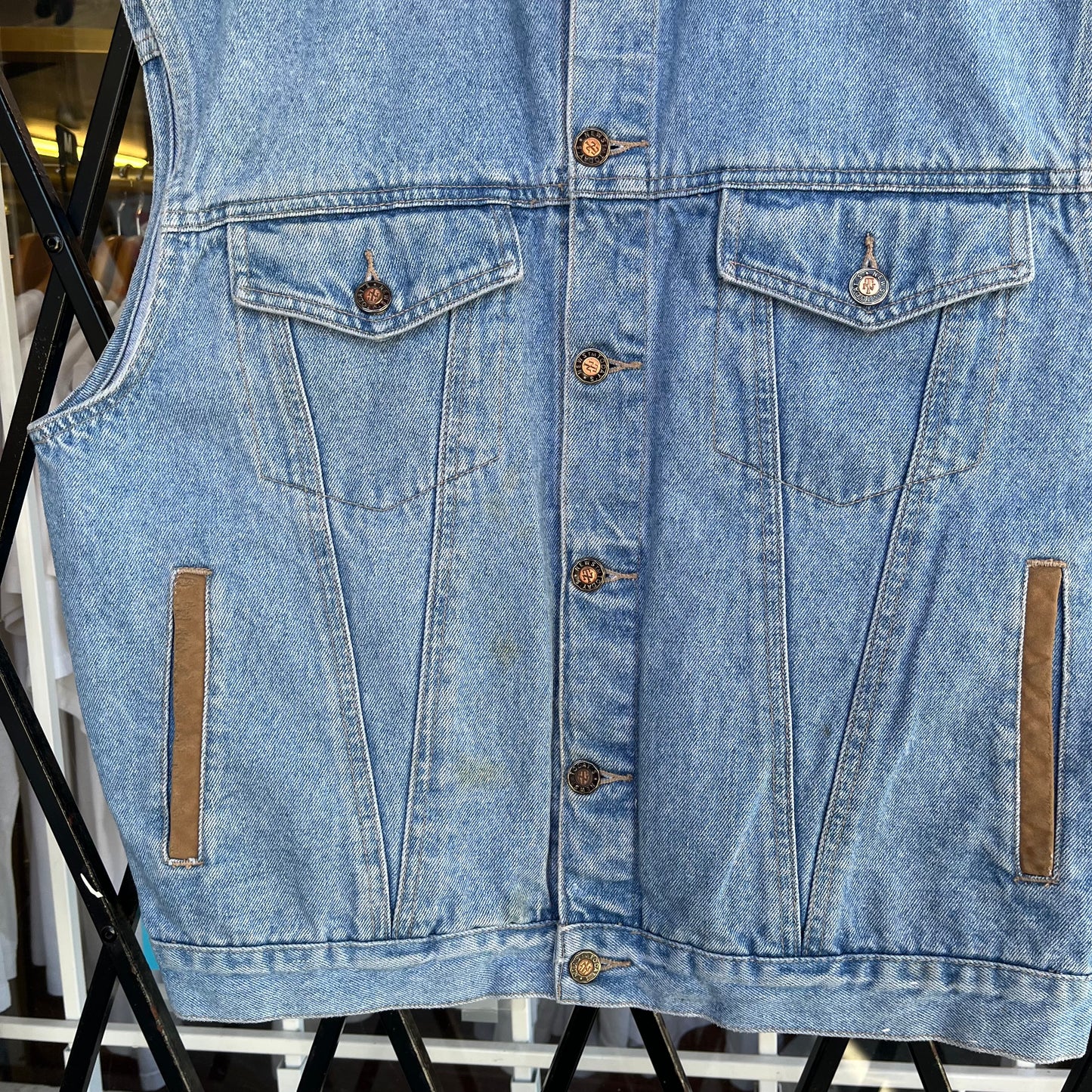 Vintage Denim Vest - Size L