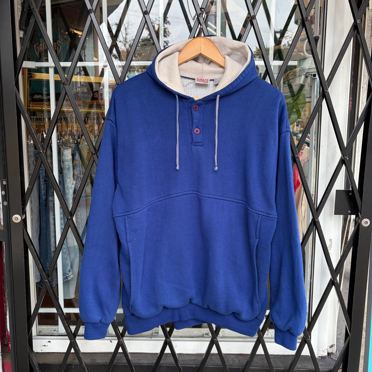 Vintage Waffle Lined Hoodie - Size L
