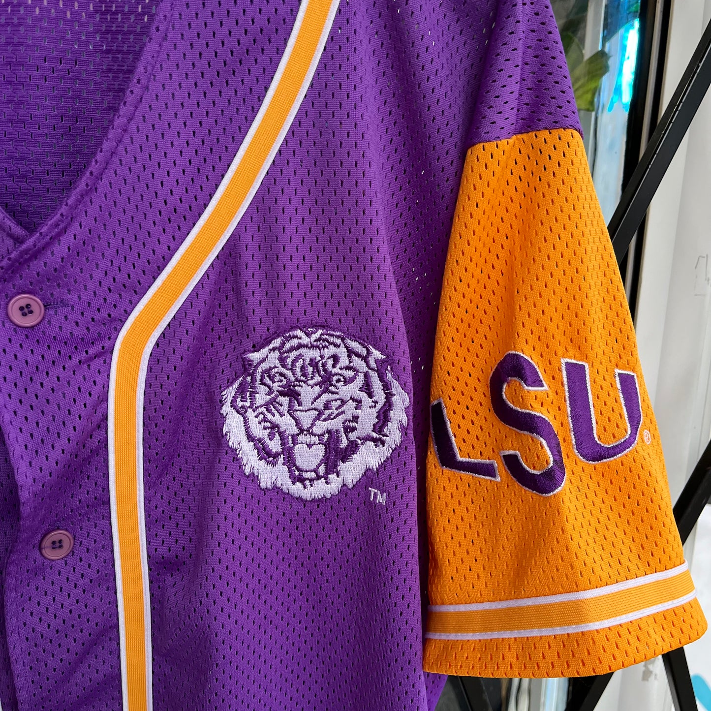 Vintage Louisiana State University Mesh Baseball Jersey - Size XL