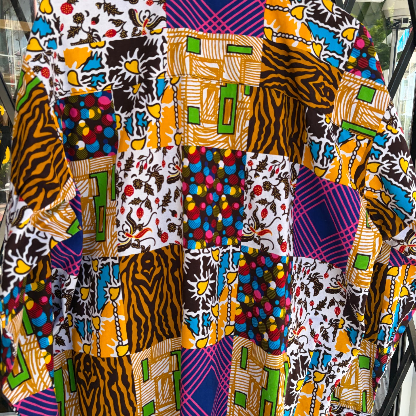 Custom Wild Print Button Up Shirt - fits size XXXL