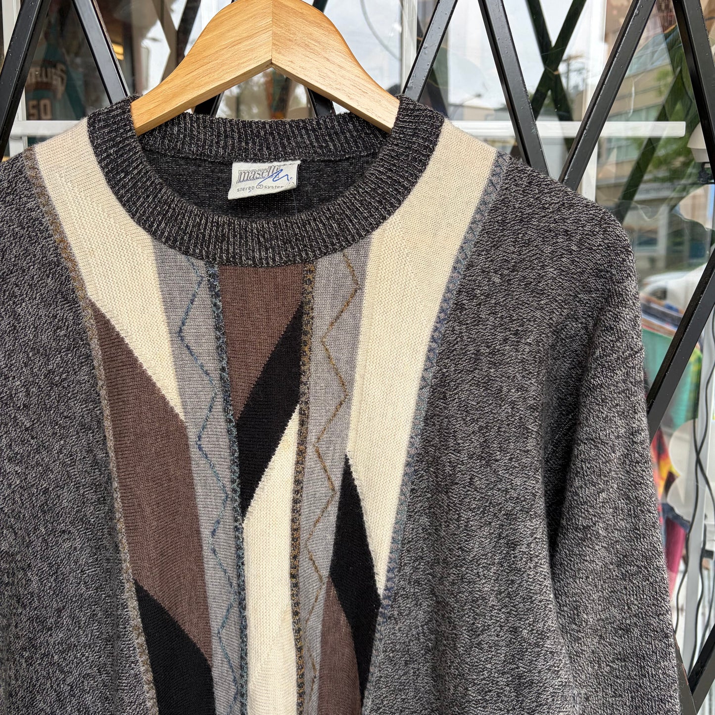 Vintage Acrylic Knit Sweater - Size M