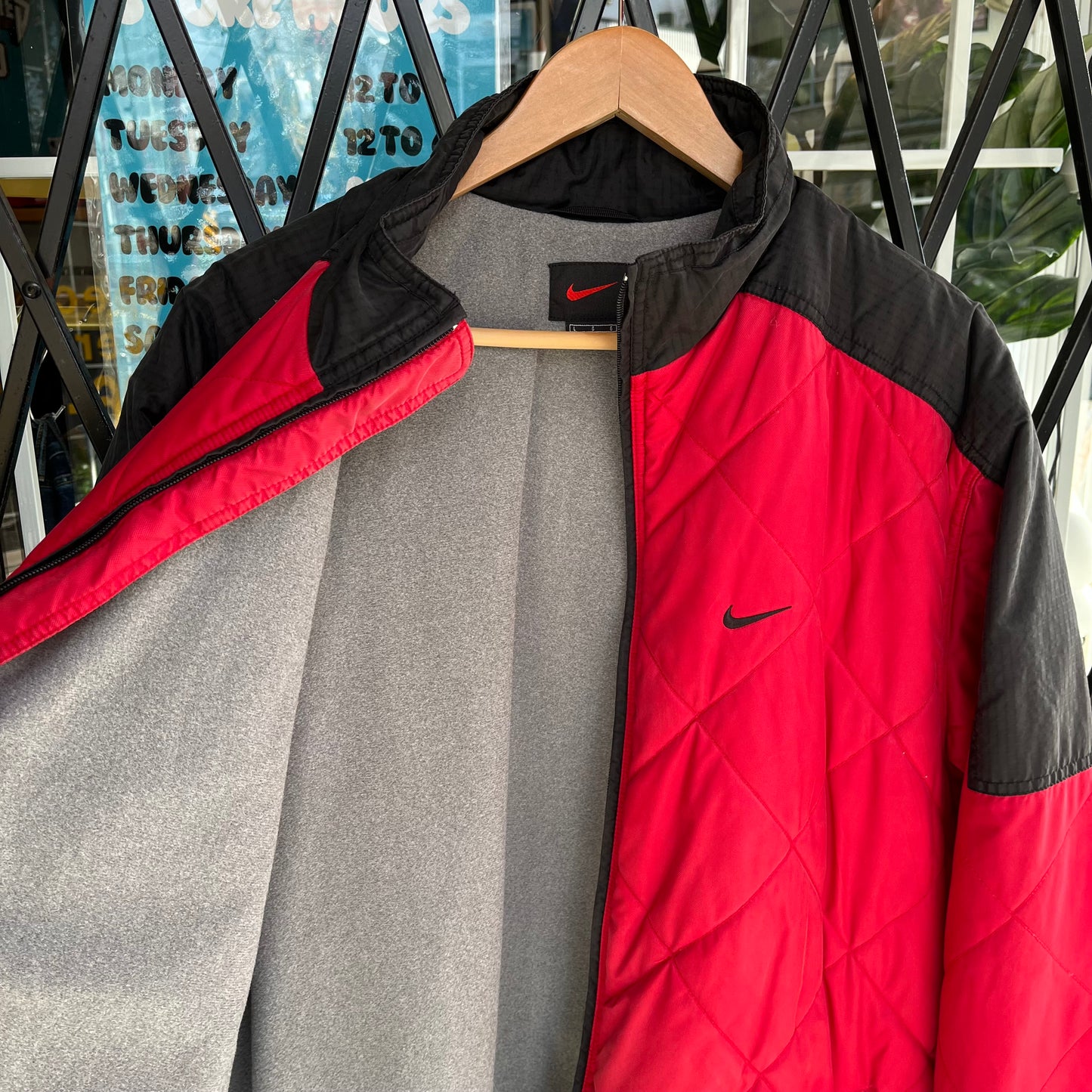 Vintage Nike Quilted Fleece Lined Jacket - Size L