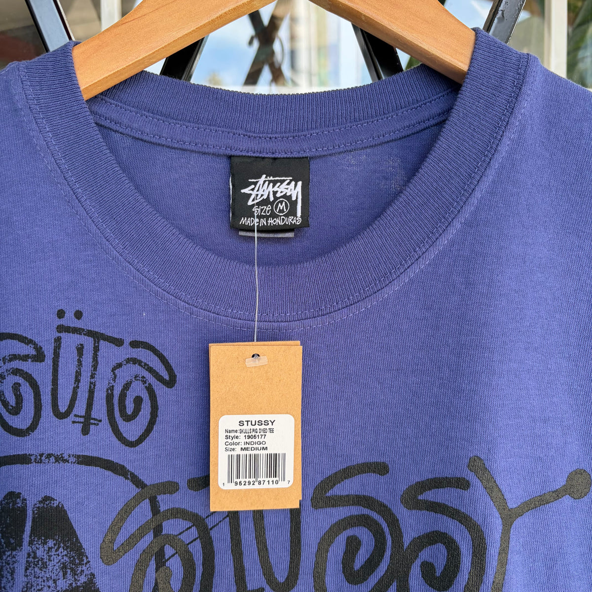 Stussy Skulls Tee Indigo - Size M