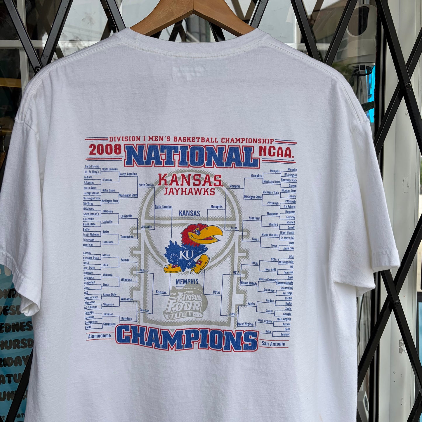 2008 Kansas Jayhawks NCAA Bracket Tee - Size XL