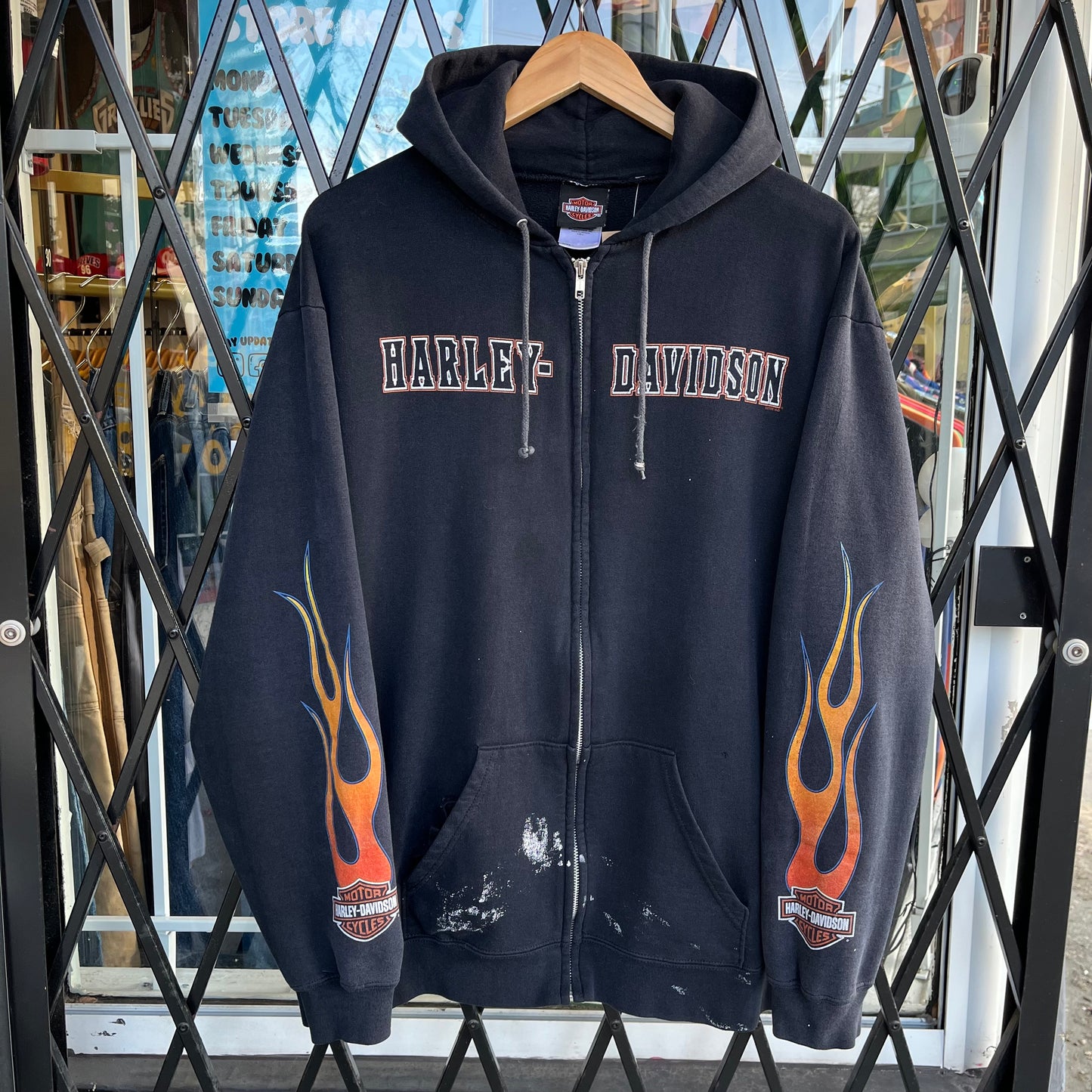 Harley Davidson Alberta Zip Up Hoodie - Size L