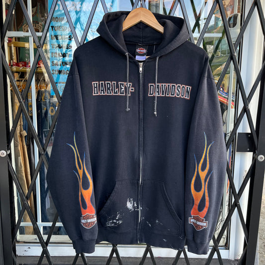 Harley Davidson Alberta Zip Up Hoodie - Size L