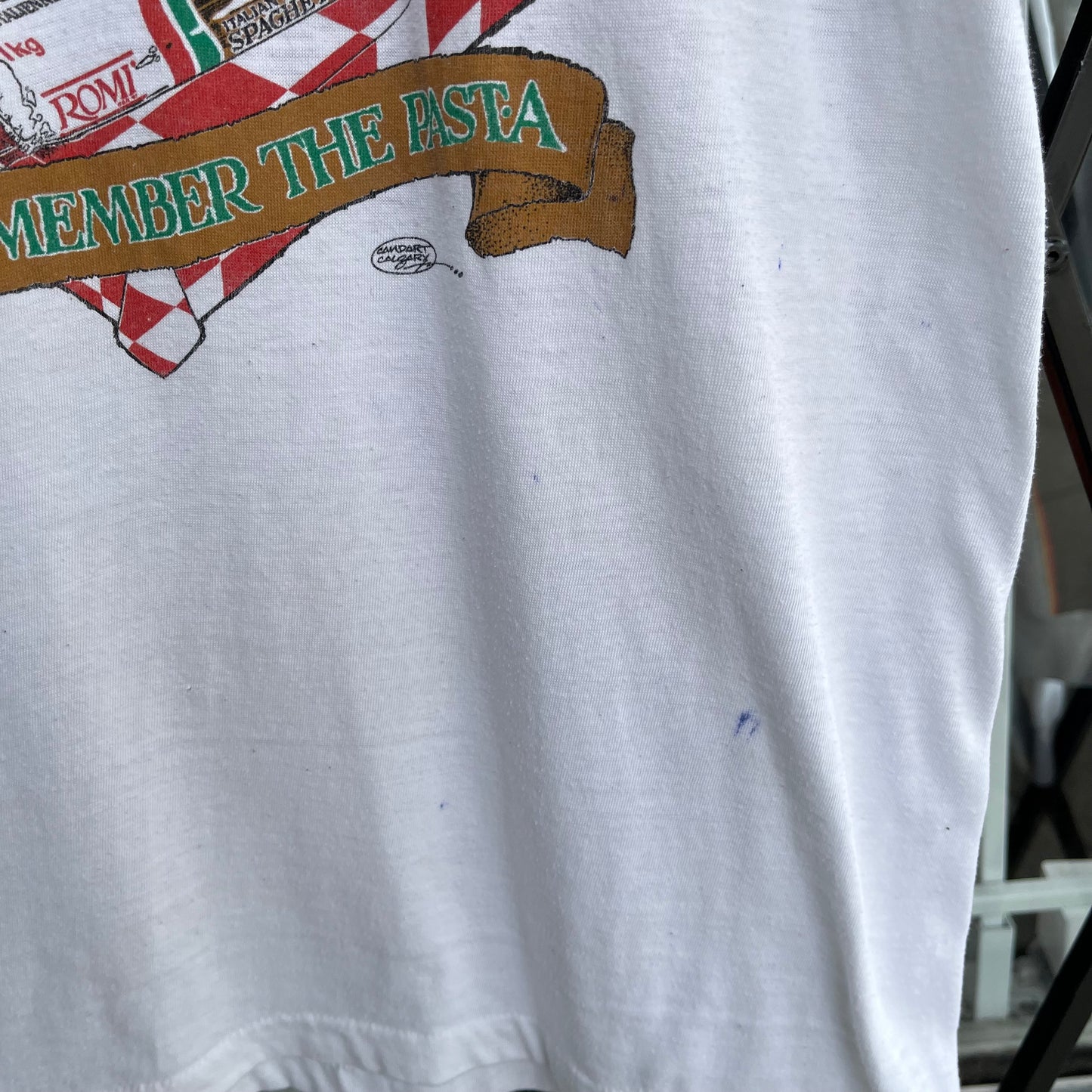 1980’s Romi Sauce and Pasta Ringer Tee - Size L