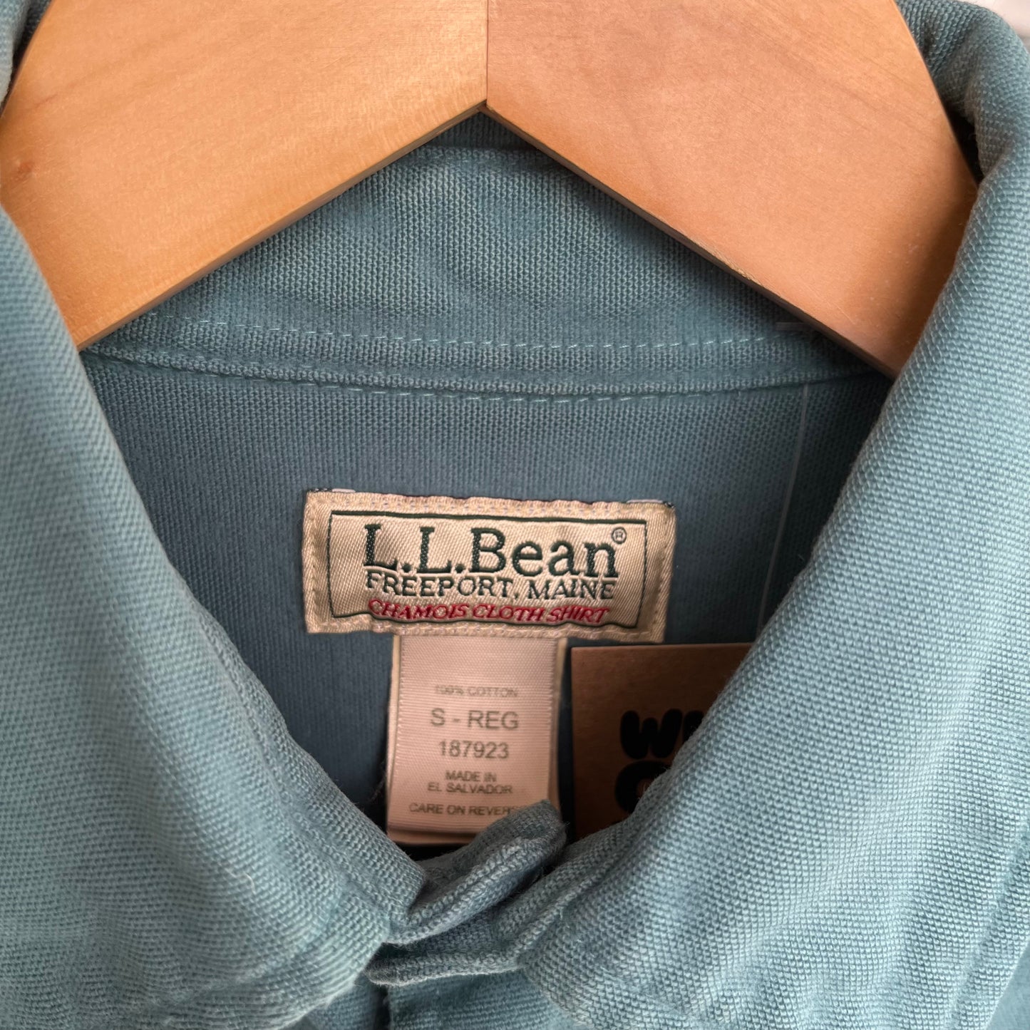 Vintage LL Bean Chamois Cloth Button Up Shirt - Size S