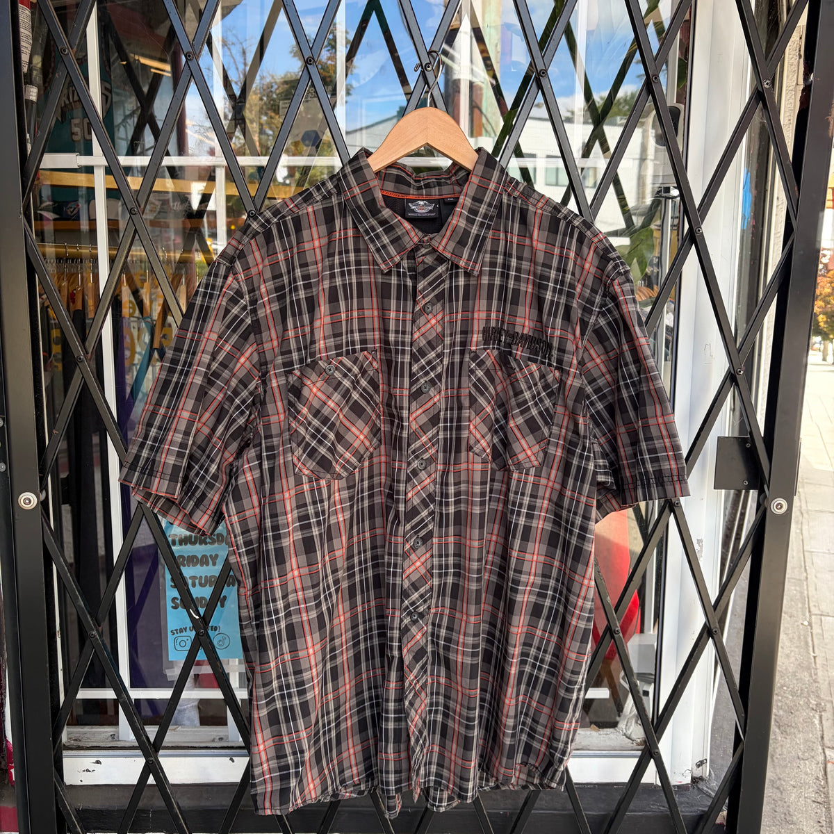 Harley Davidson Plaid Button Up Shirt - Size XXL