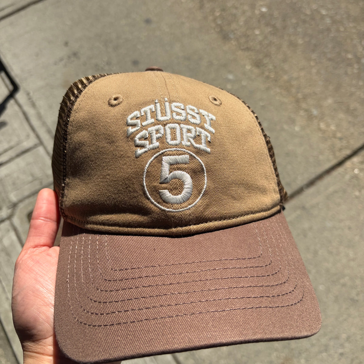 Stussy Sport 5 Trucker Hat Khaki