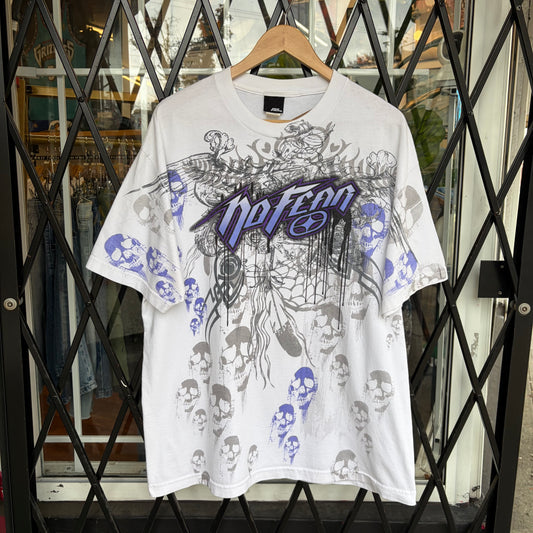 Y2K No Fear AOP Tee - Size XL