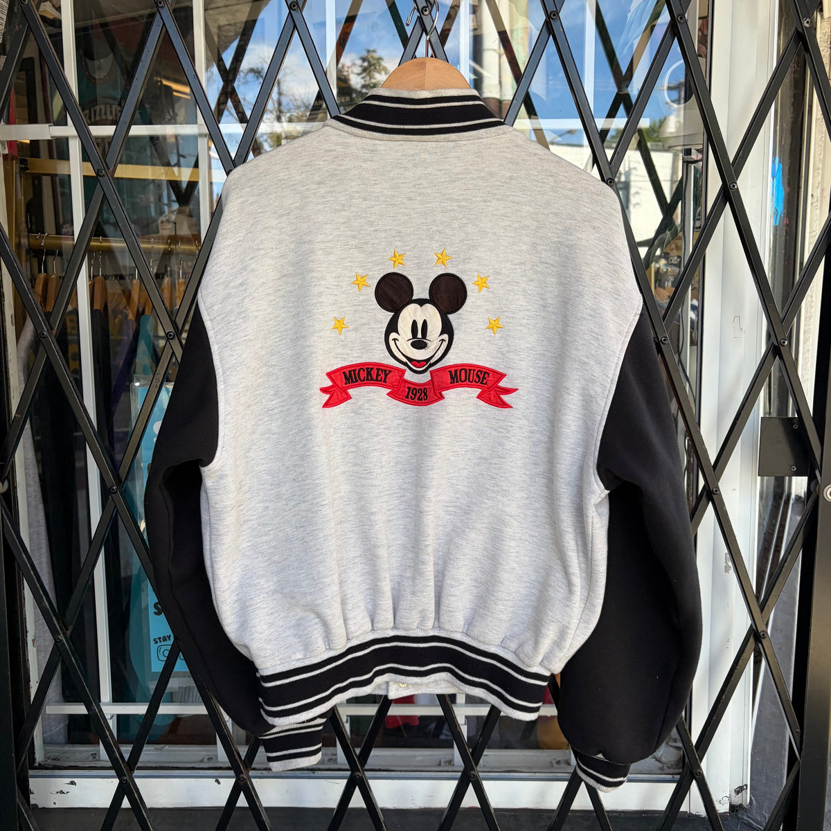Vintage Disney Mickey Mouse Varsity Jacket - Size L