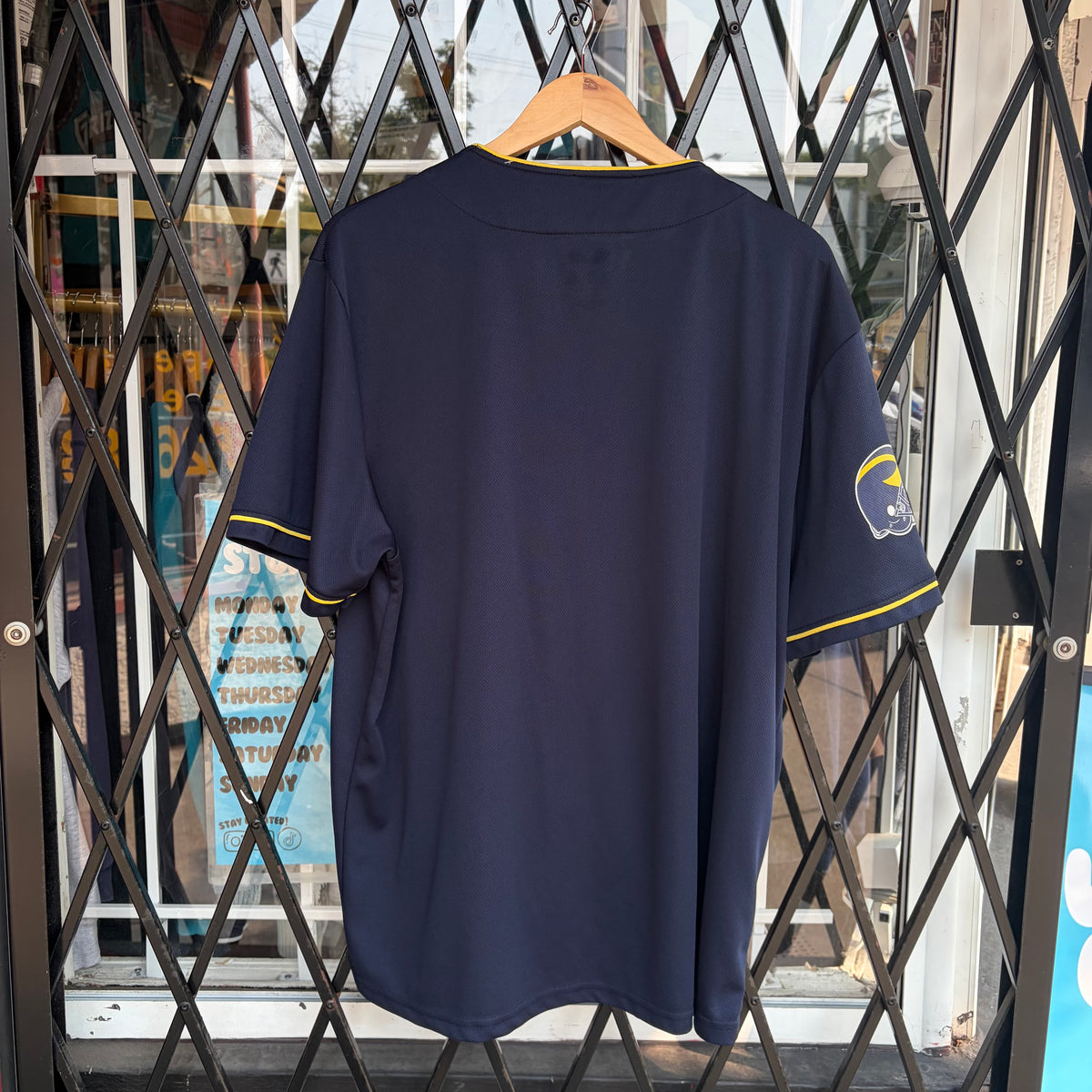 Michigan University Football Baseball Jersey - Size XL