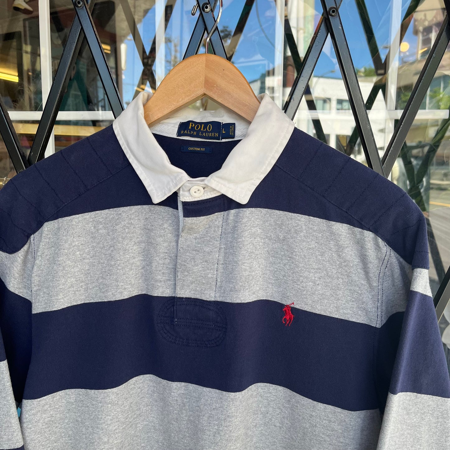 Polo Ralph Lauren Striped Rugby Long Sleeve - Size L