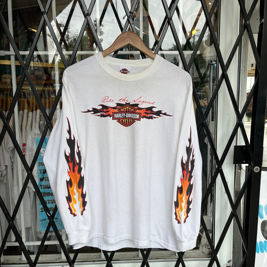 Harley Davidson Lethbridge Flames Long Sleeve - Size M