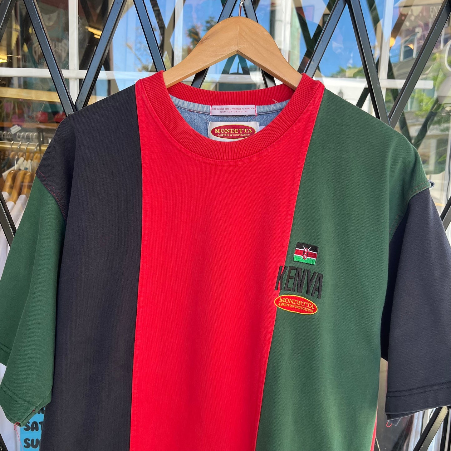 Vintage Kenya Colour Block Tee - Size L