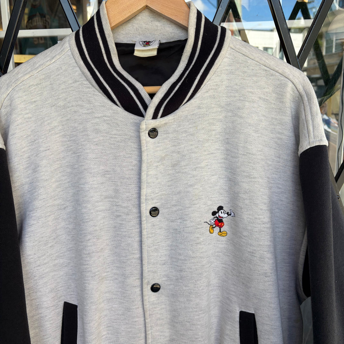 Vintage Disney Mickey Mouse Varsity Jacket - Size L