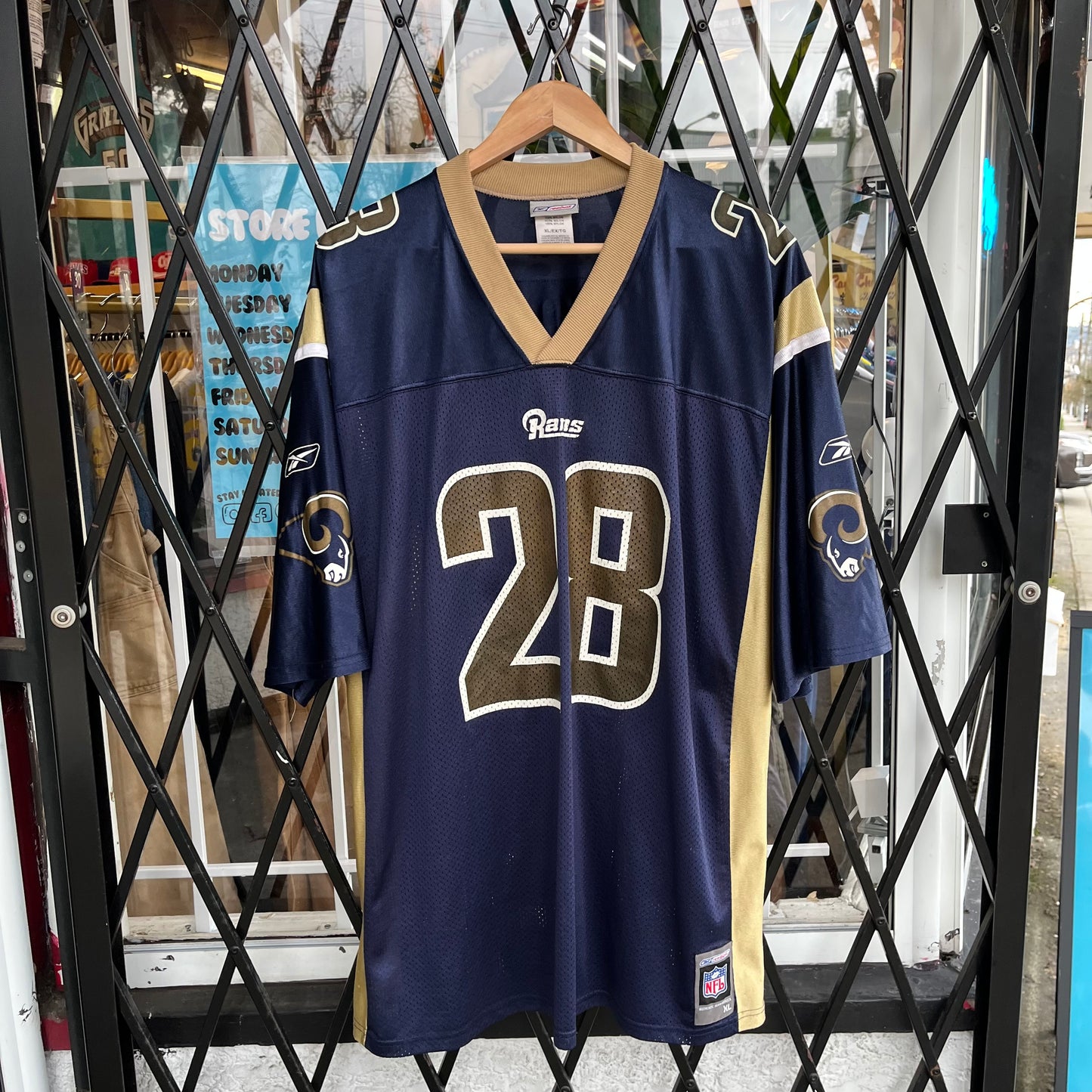 Vintage St. Louis Rams Marshall Faulk Jersey - Size XL