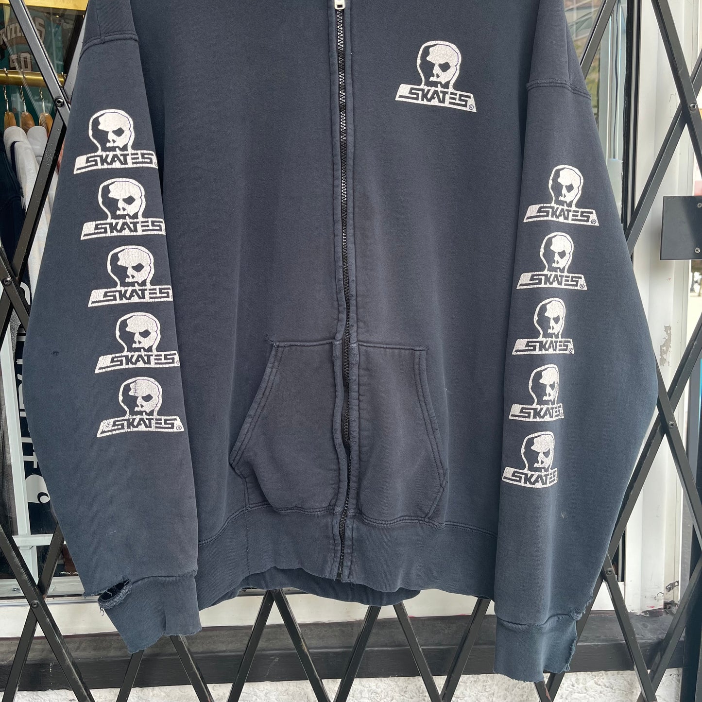 Vintage Distressed Skates Hoodie - Size XXL