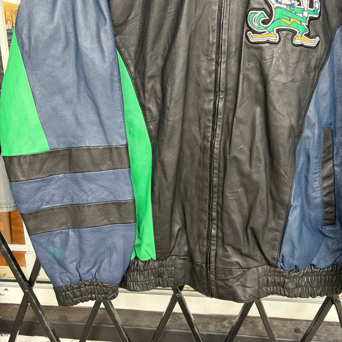 Vintage Notre Dame Leather Jacket - Size L