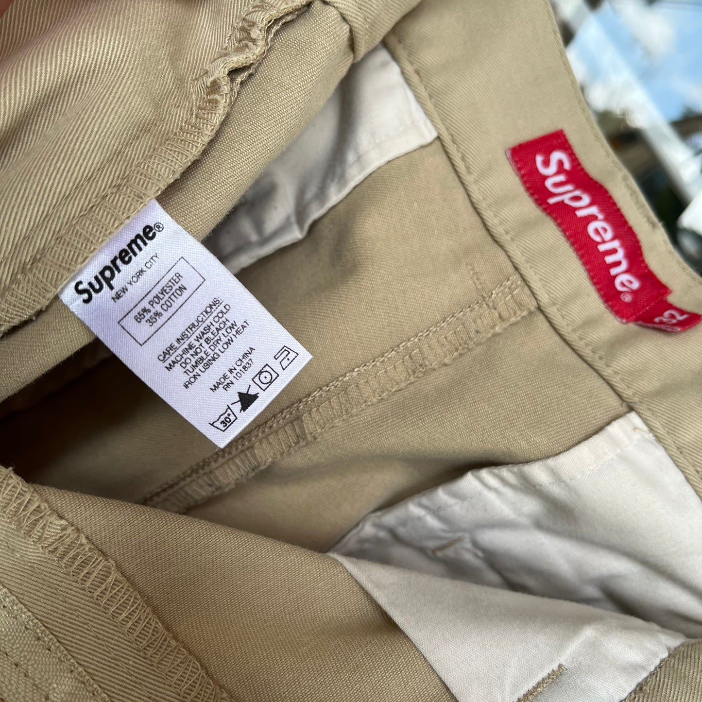 Supreme Khaki Pants - Size 32W x 32L